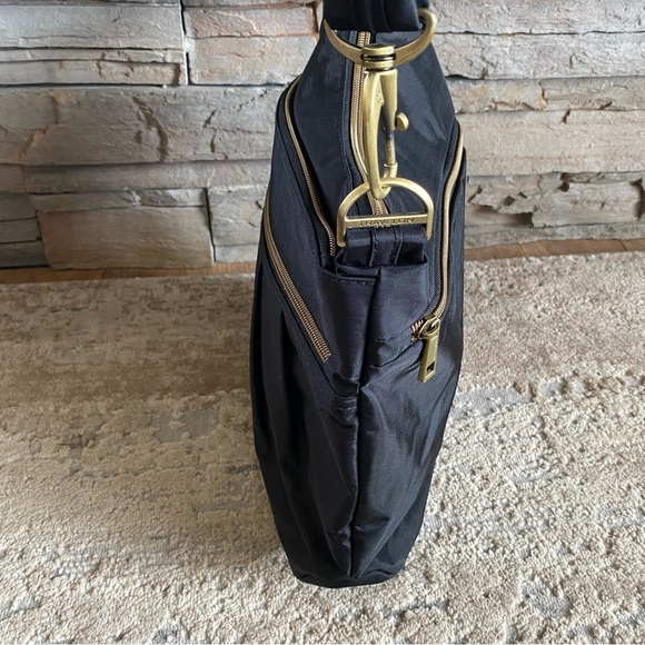 Travelon Anti Theft Signature 3 Compartment Crossbody Large Black Handbag Purse - Picture 6 of 14